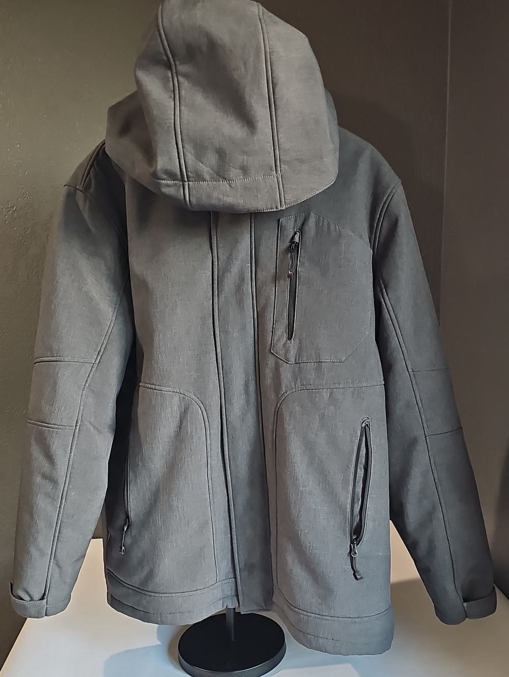 Hawke & Co Men's Grey Hooded Performance Jacket